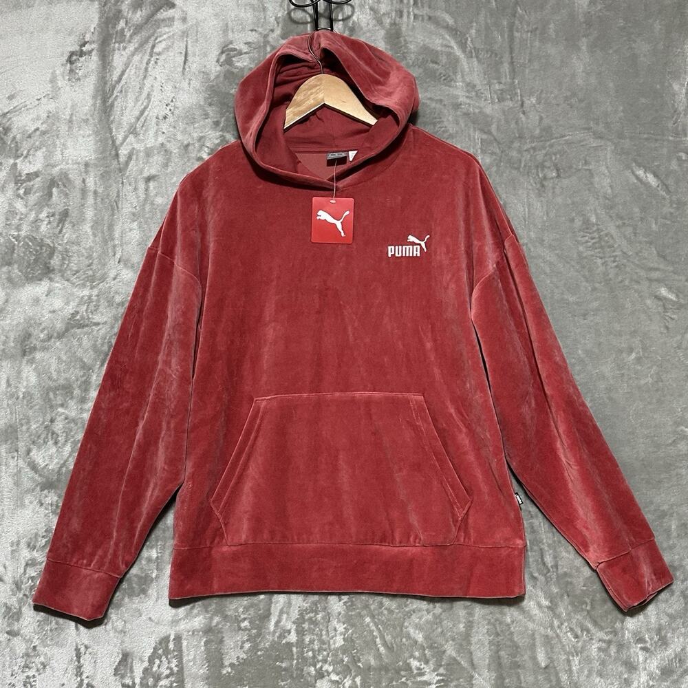NWT Puma Elevated Essentials Set In Astro Red Womens Size M Hoodie S Pants Cozy - Picture 2 of 12